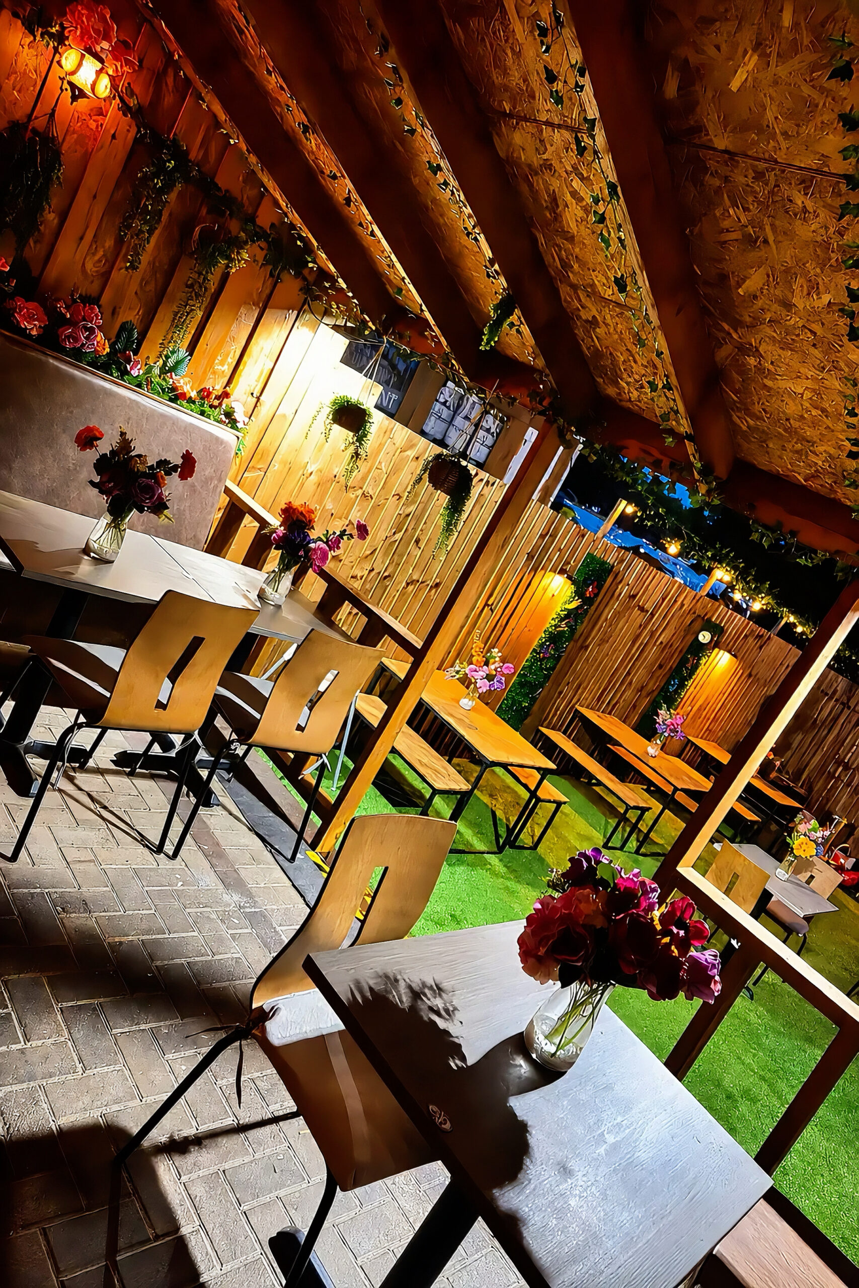 Outdoor dining at Efes Meze Widnes